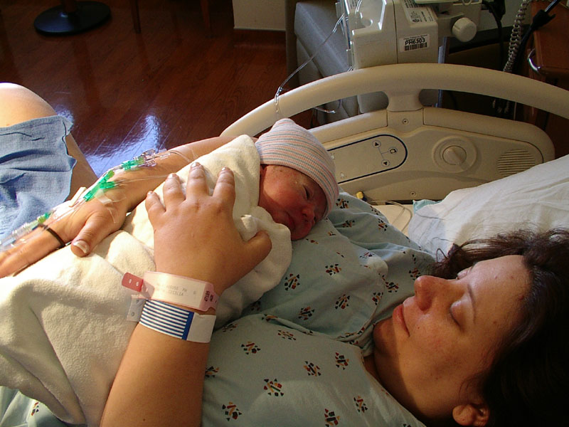 Checha and Eliana Right After Birth 3